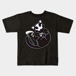 Doom Cat, the Spooky Grim Reaper Kids T-Shirt